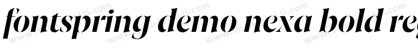 fontspring demo nexa bold regular字体转换